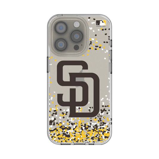 San Diego Padres Confetti Clear Phone Case for Apple iPhone