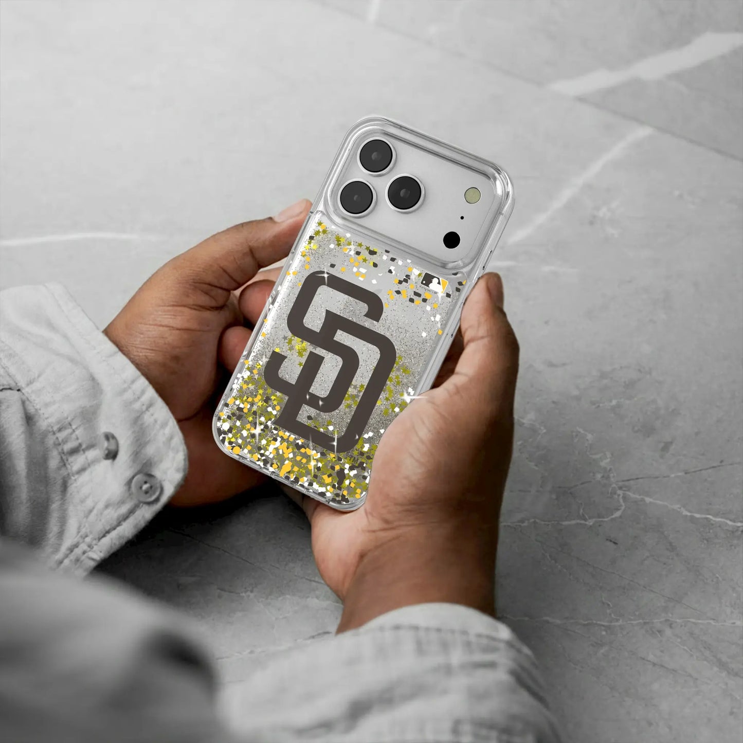 San Diego Padres Confetti Glitter Phone Case for Apple iPhone