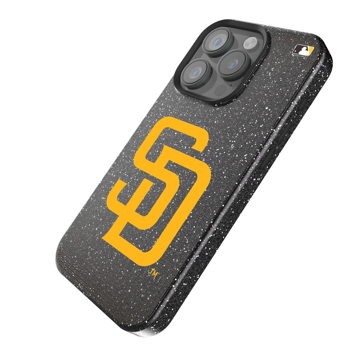 San Diego Padres Linen Black Bling Phone Case for Apple iPhone