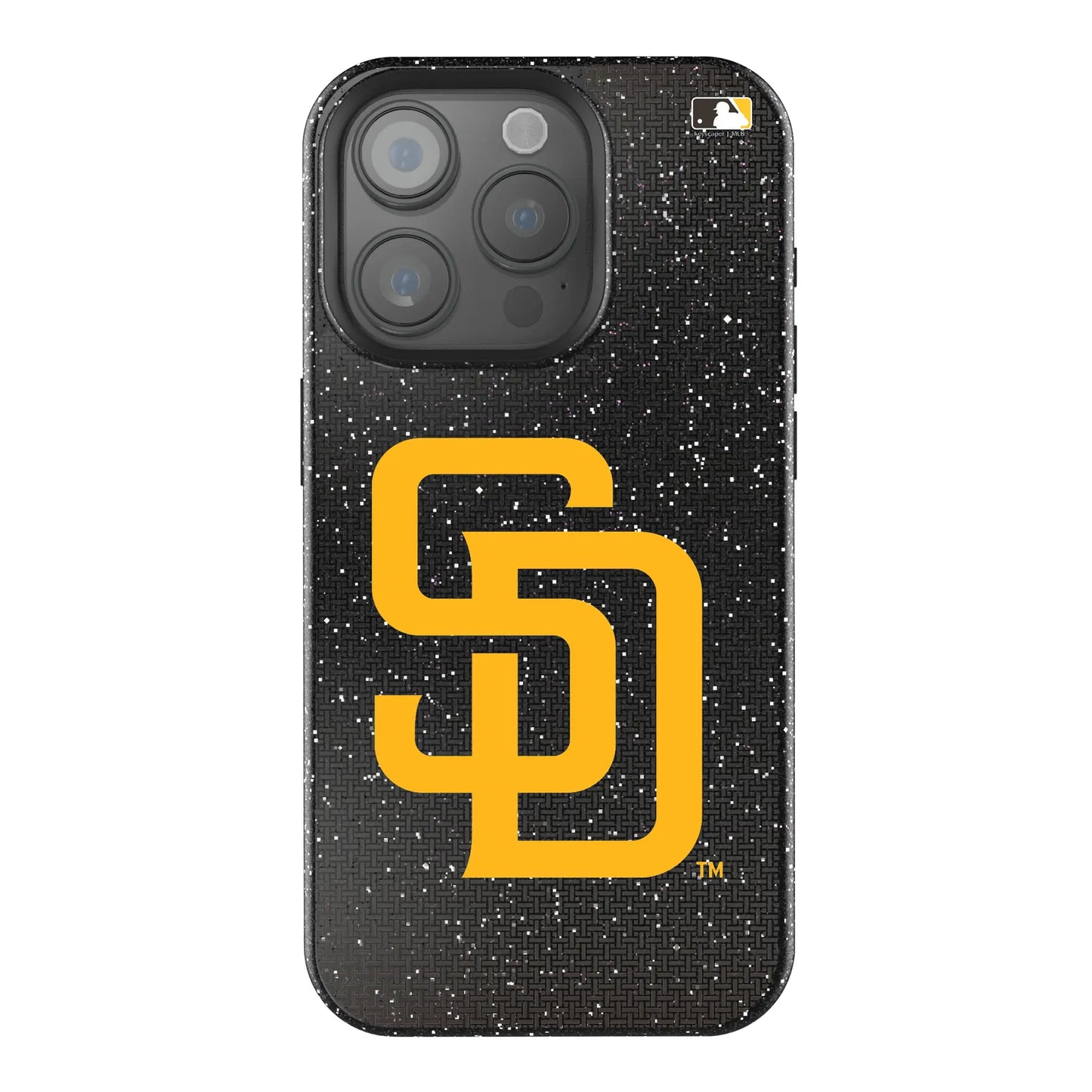 San Diego Padres Linen Black Bling Phone Case for Apple iPhone