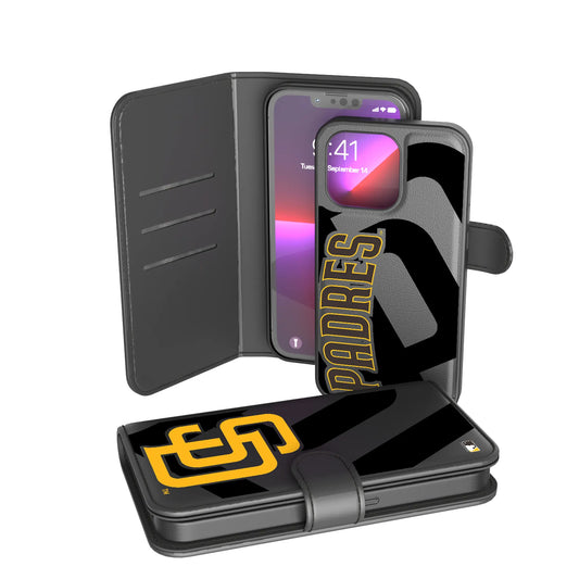 San Diego Padres Monocolor Tilt Wallet Phone Case for Apple iPhone