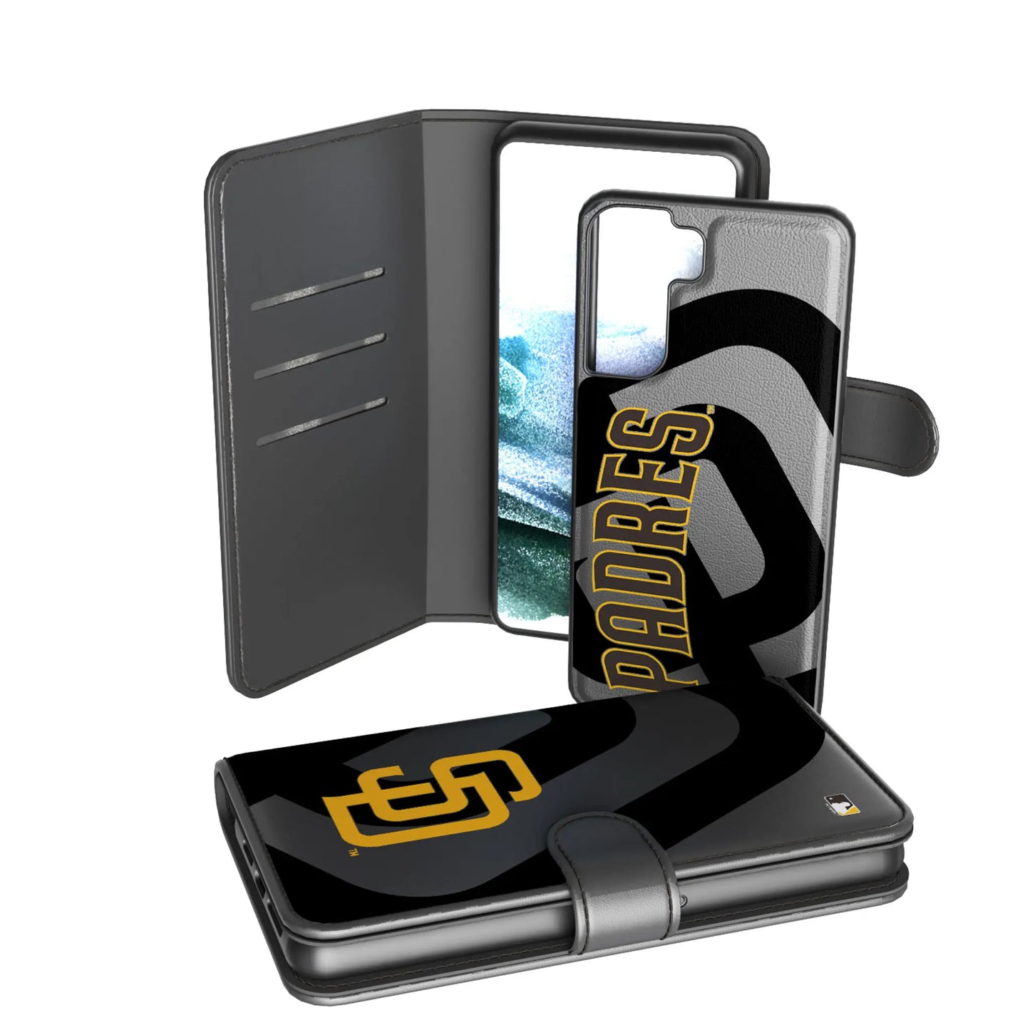 San Diego Padres Monocolor Tilt Wallet Phone Case for Apple iPhone