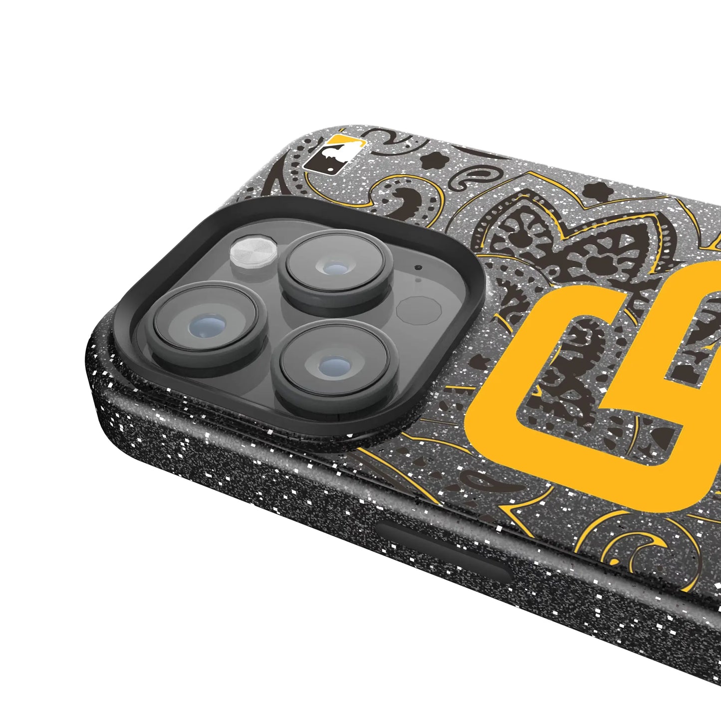 San Diego Padres Paisley Black Bling Phone Case for Apple iPhone