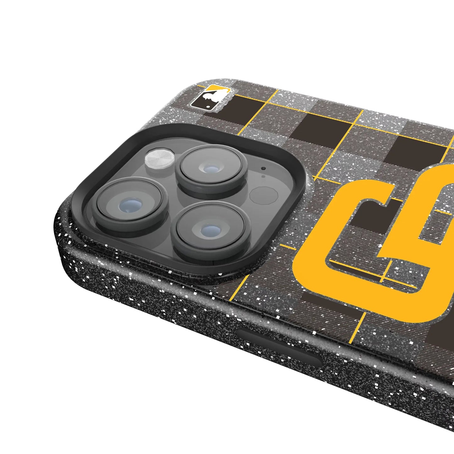 San Diego Padres Plaid Black Bling Phone Case for Apple iPhone