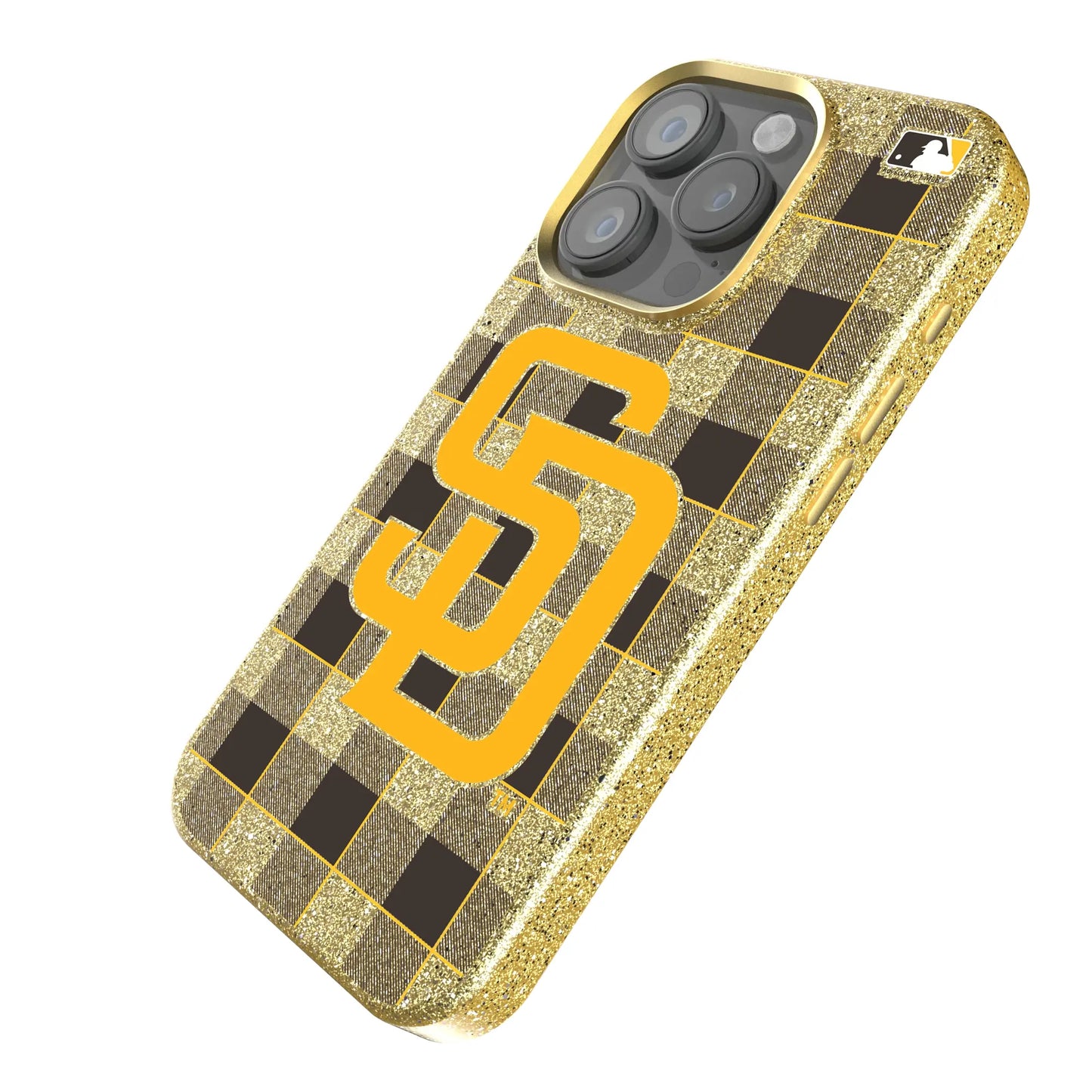 San Diego Padres Plaid Bling Phone Case for Apple iPhone