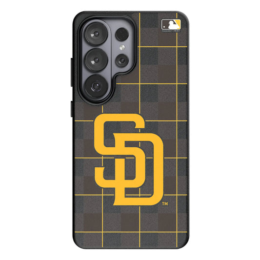 San Diego Padres Plaid MagSafe Compatible Phone Case for Samsung Galaxy
