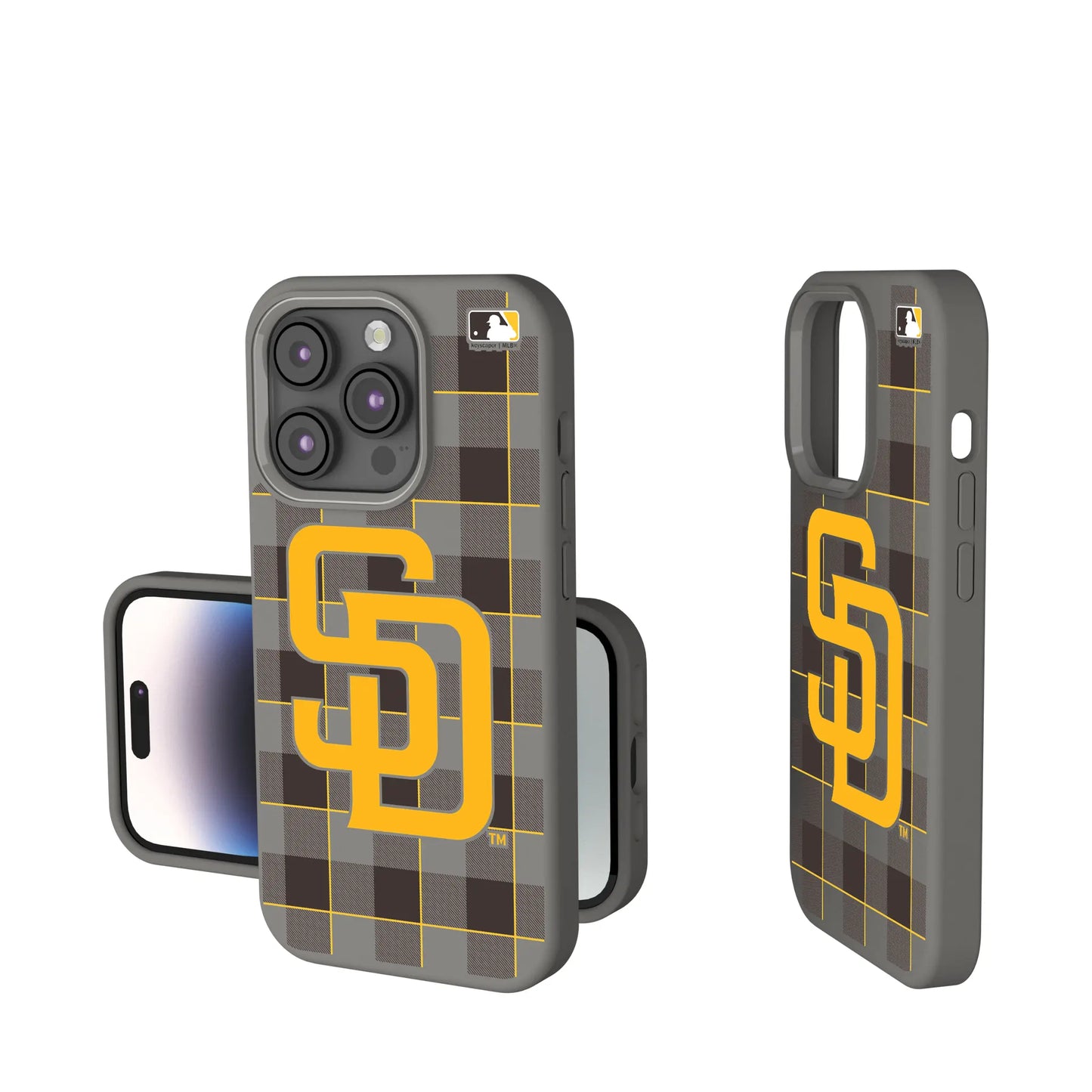 San Diego Padres Plaid Soft Touch Phone Case for Apple iPhone
