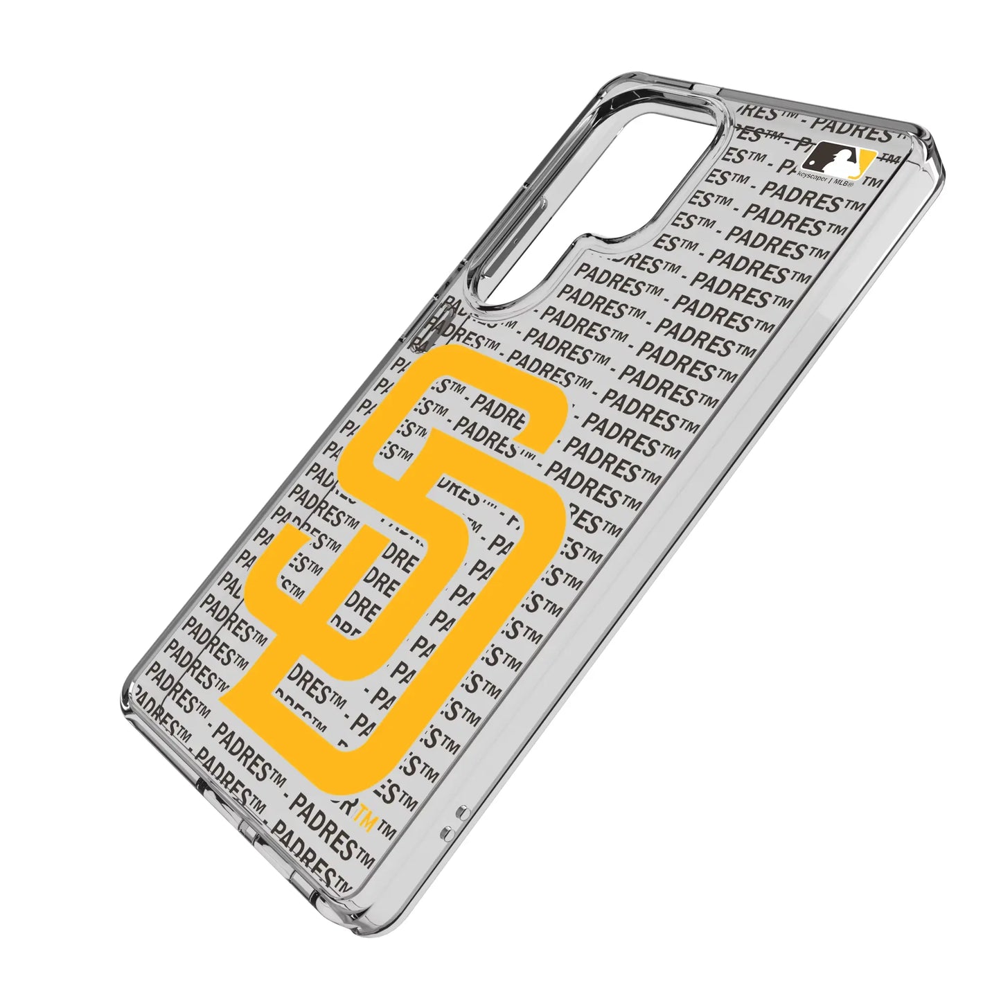 San Diego Padres Text Backdrop Clear Phone Case for Samsung Galaxy
