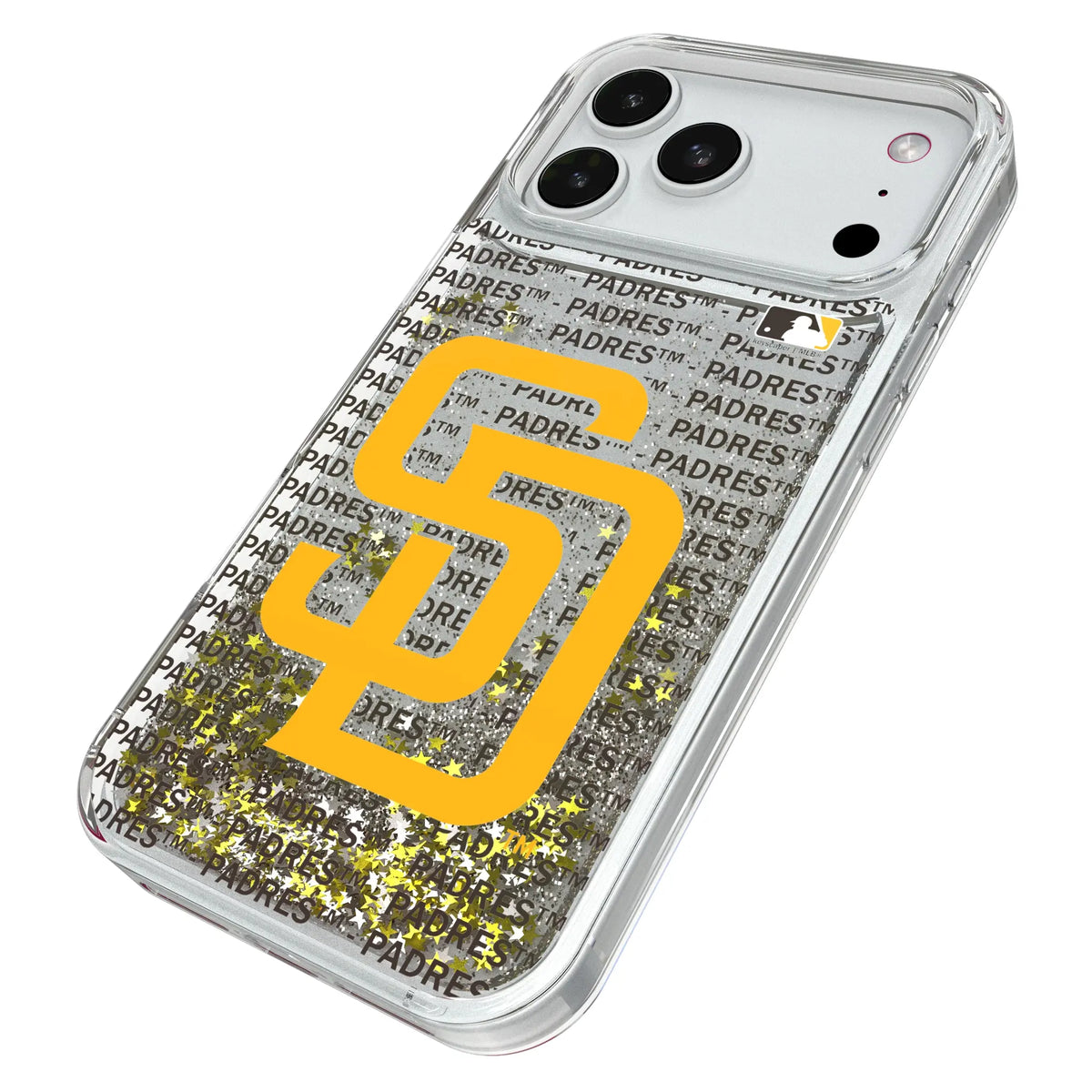 San Diego Padres Text Backdrop Glitter Phone Case for Apple iPhone