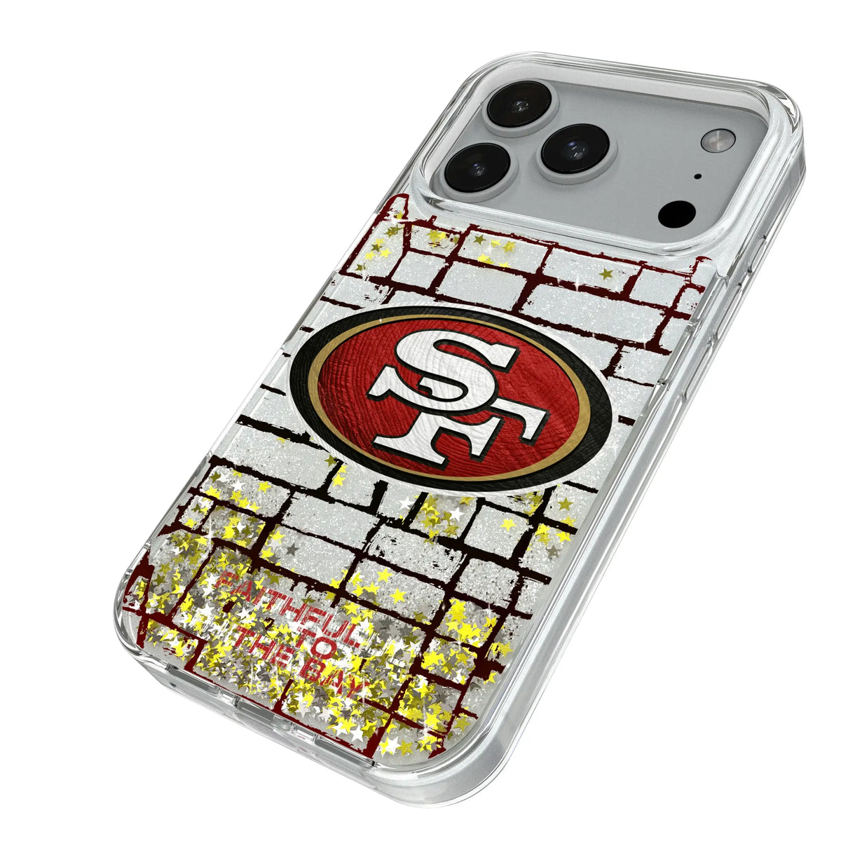 San Francisco 49ers Brick Glitter Phone Case for Apple iPhone