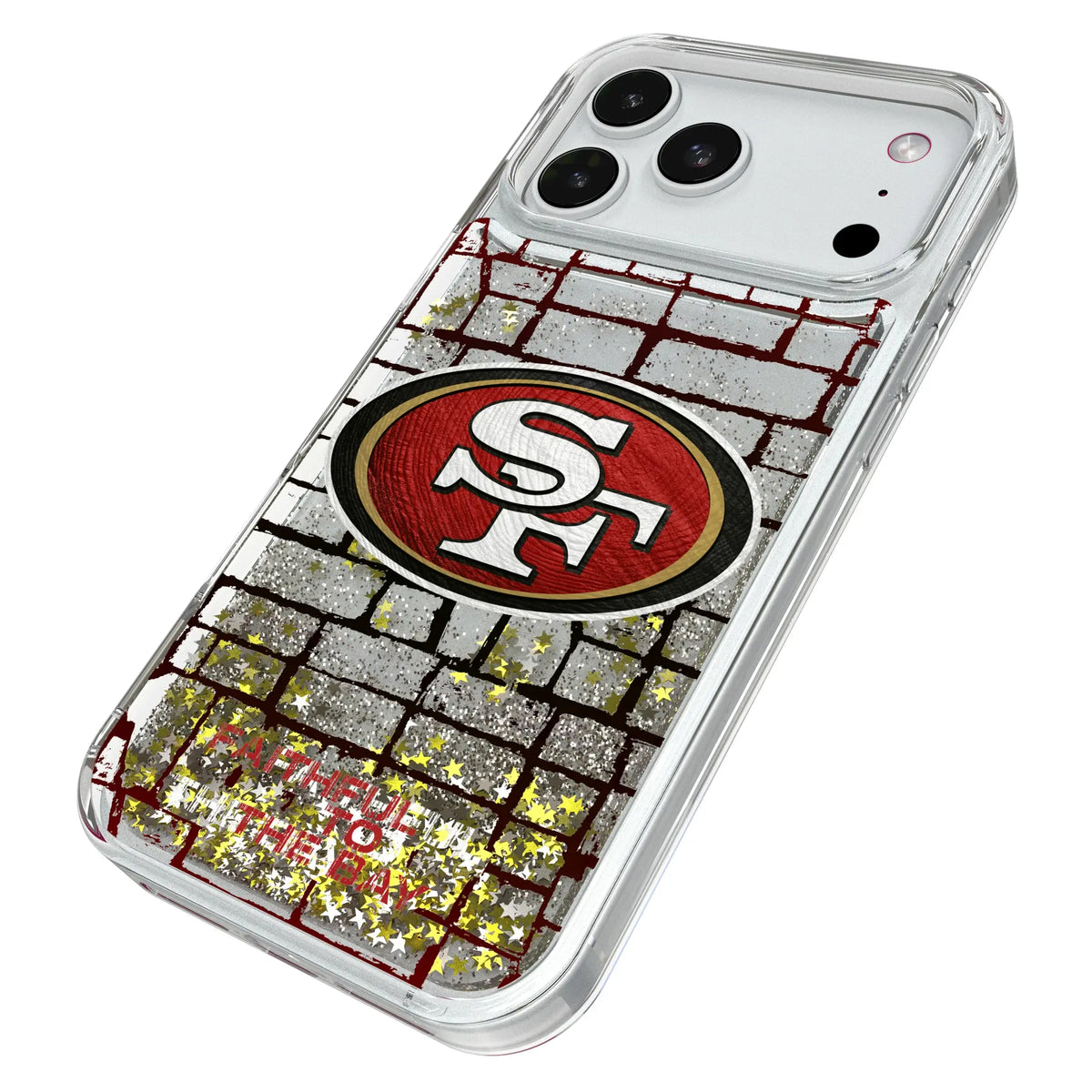 San Francisco 49ers Brick Glitter Phone Case for Apple iPhone