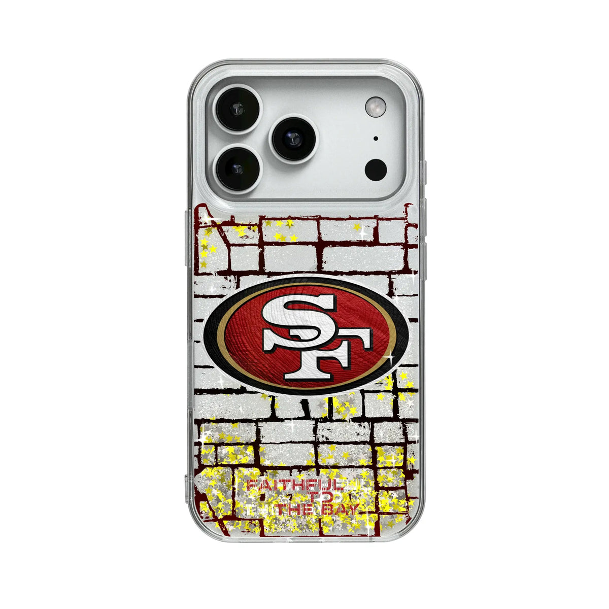 San Francisco 49ers Brick Glitter Phone Case for Apple iPhone
