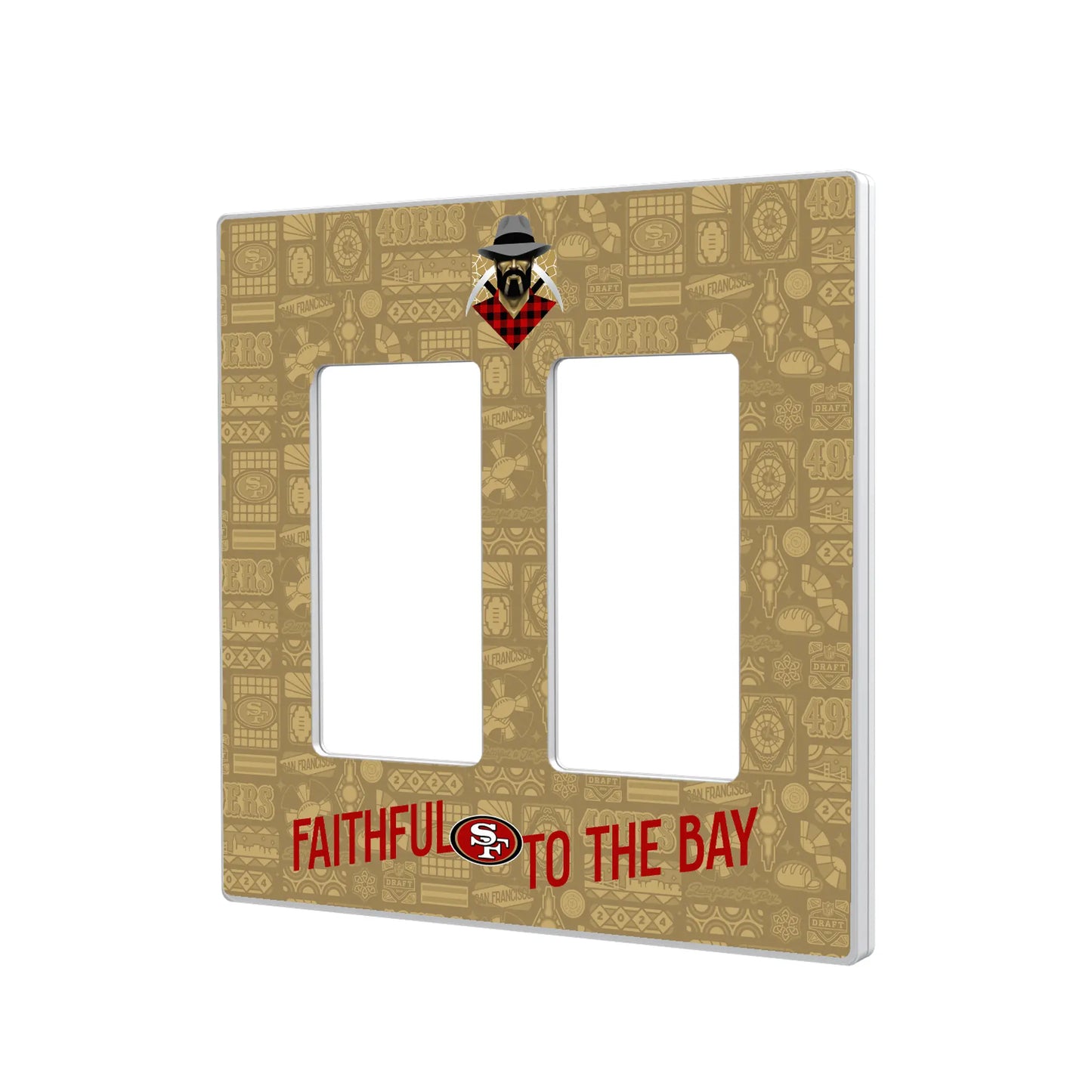 San Francisco 49ers Deco Hidden-Screw Light Switch Plate