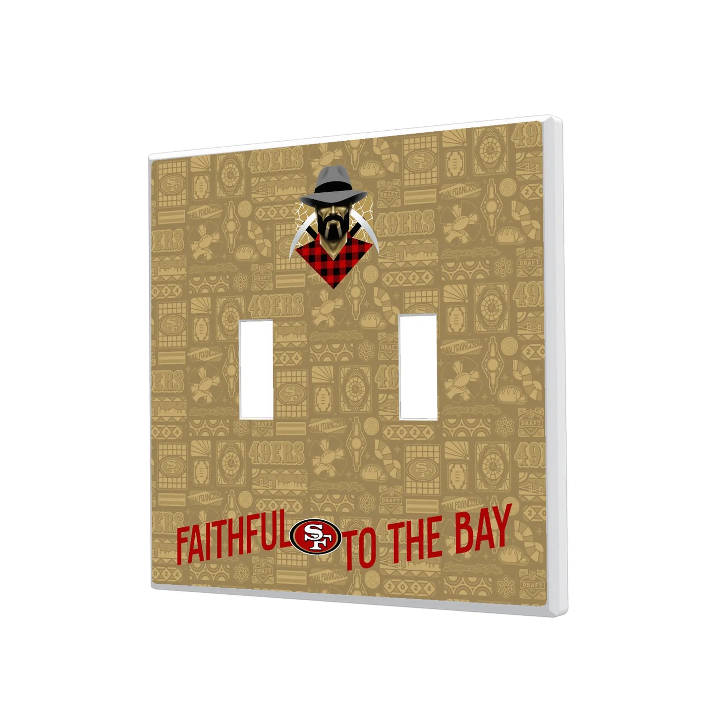 San Francisco 49ers Deco Hidden-Screw Light Switch Plate