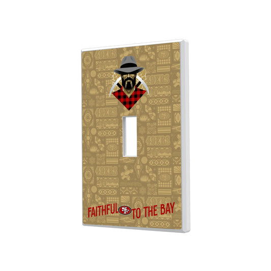 San Francisco 49ers Deco Hidden-Screw Light Switch Plate