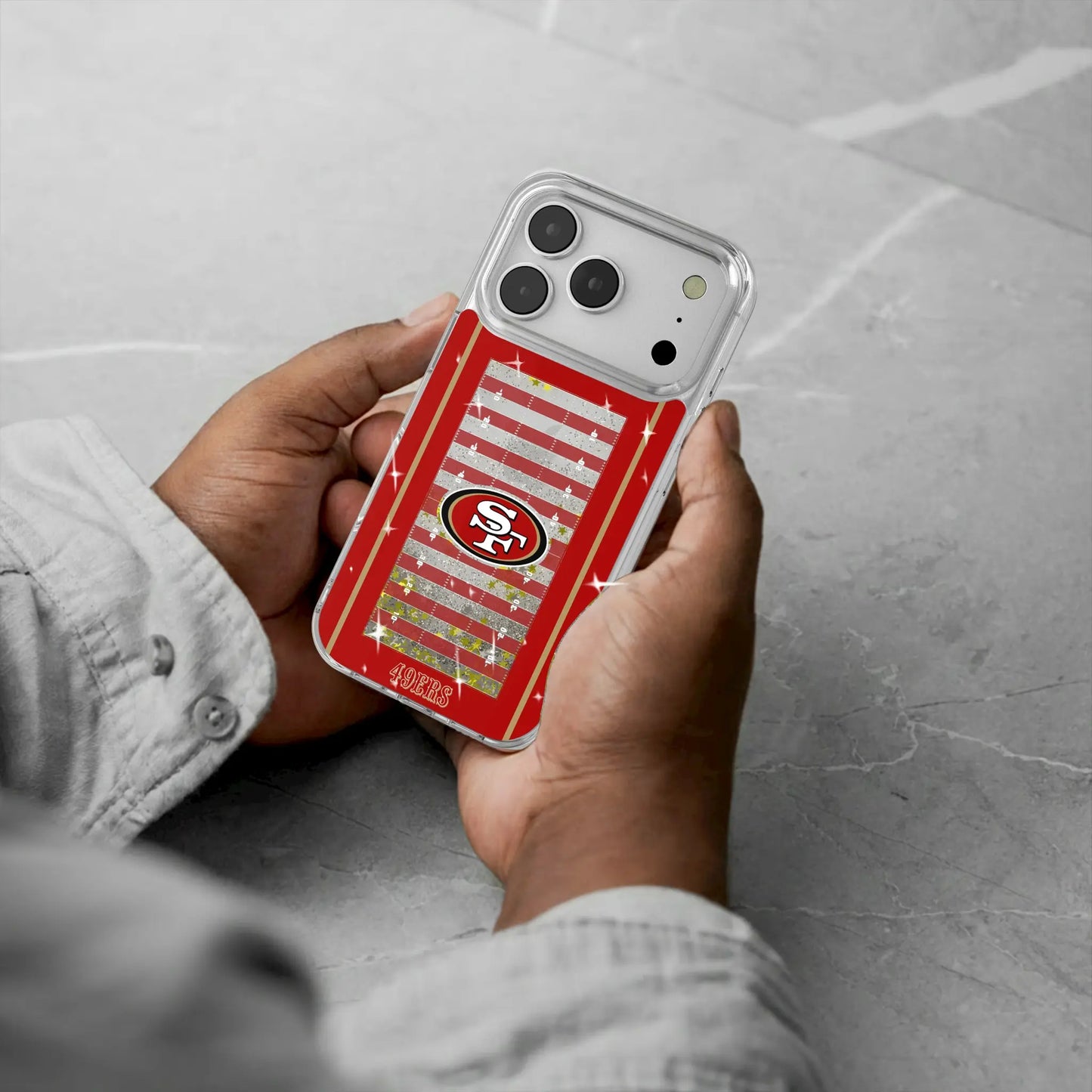 San Francisco 49ers Field Glitter Phone Case for Apple iPhone