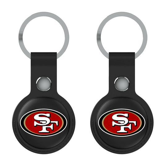 San Francisco 49ers Insignia Black Airtag Holder 2-Pack