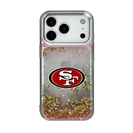 San Francisco 49ers Linen Glitter Phone Case for Apple iPhone