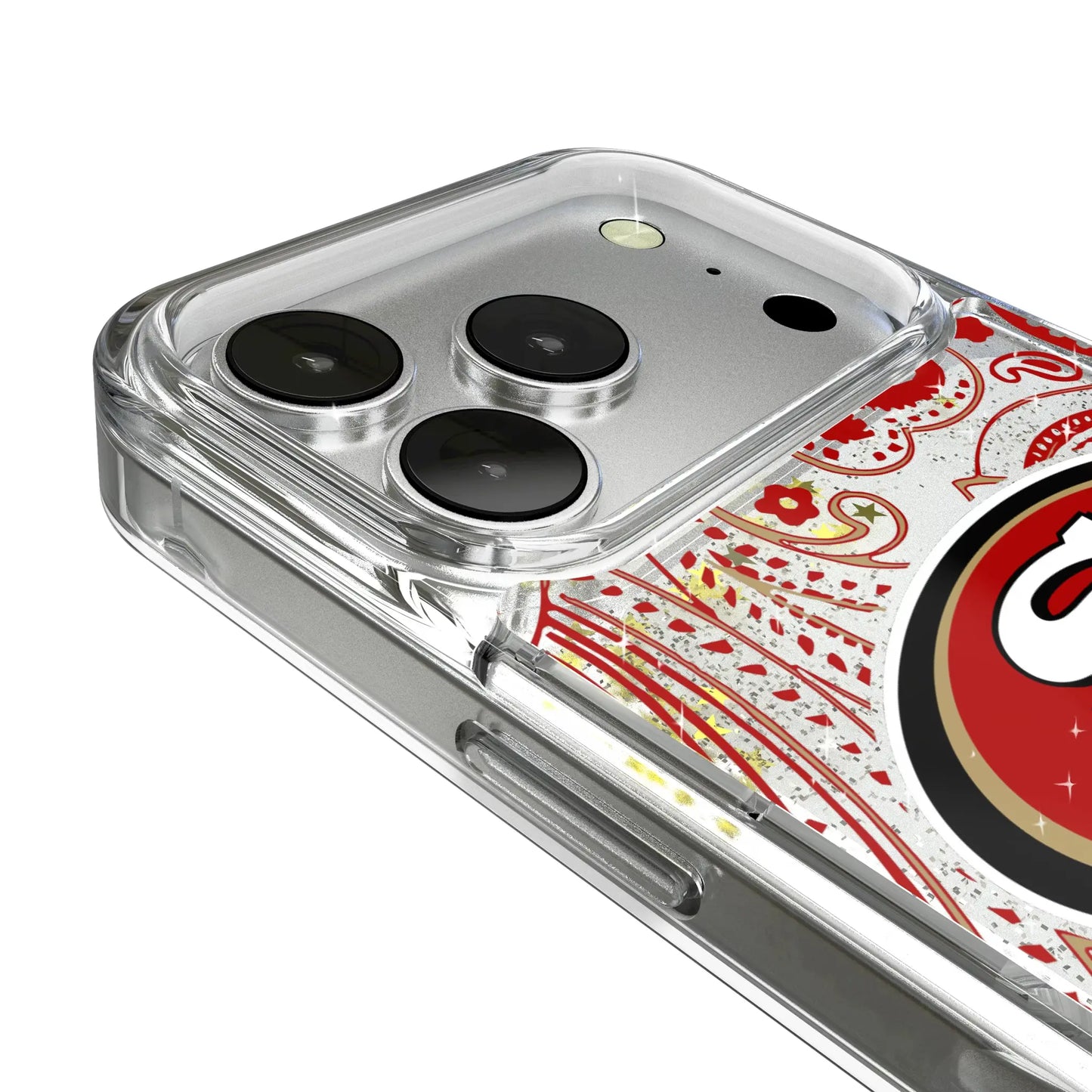 San Francisco 49ers Paisley Glitter Phone Case for Apple iPhone