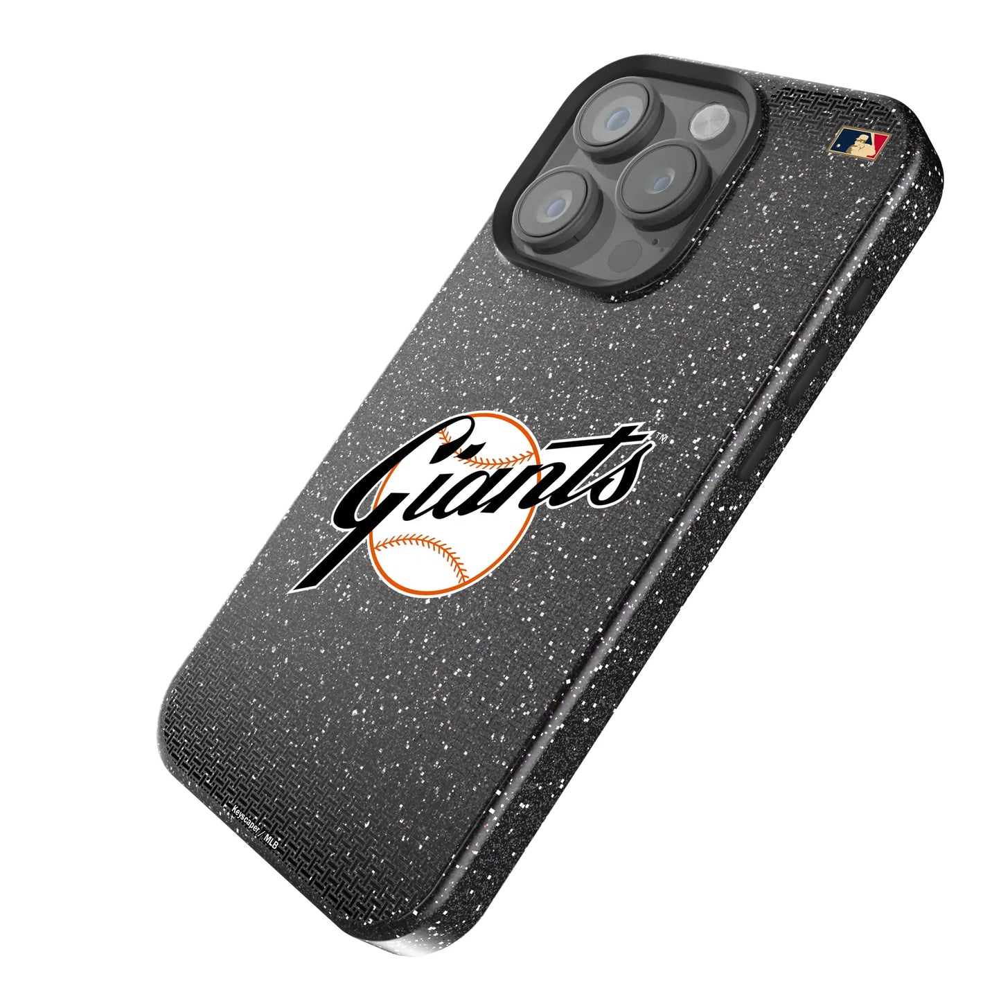 San Francisco Giants 1958-1967 - Cooperstown Collection Linen Black Bling Phone Case for Apple iPhone