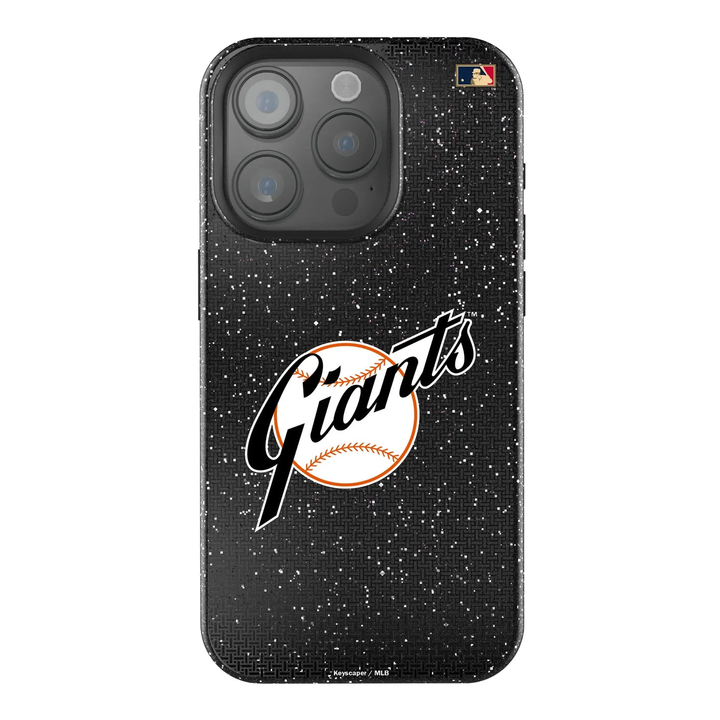 San Francisco Giants 1958-1967 - Cooperstown Collection Linen Black Bling Phone Case for Apple iPhone