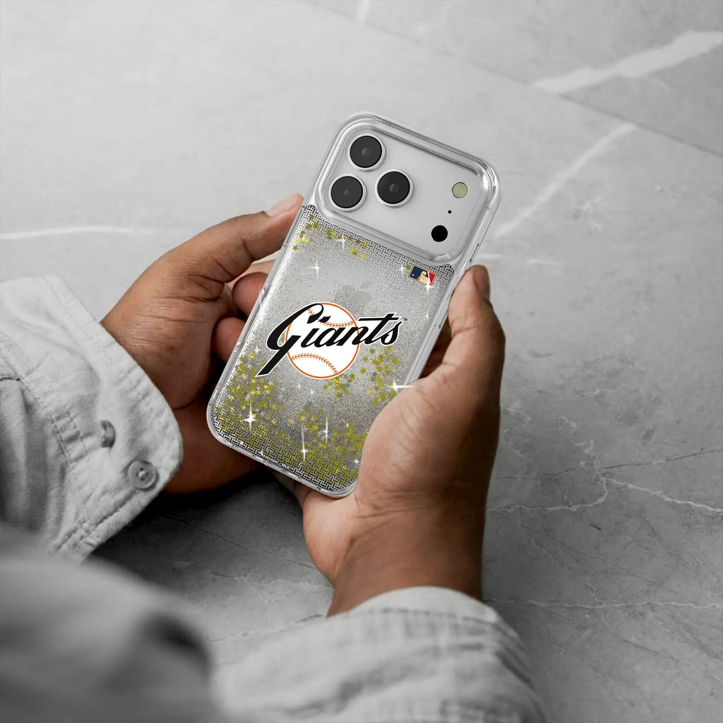 San Francisco Giants 1958-1967 - Cooperstown Collection Linen Glitter Phone Case for Apple iPhone