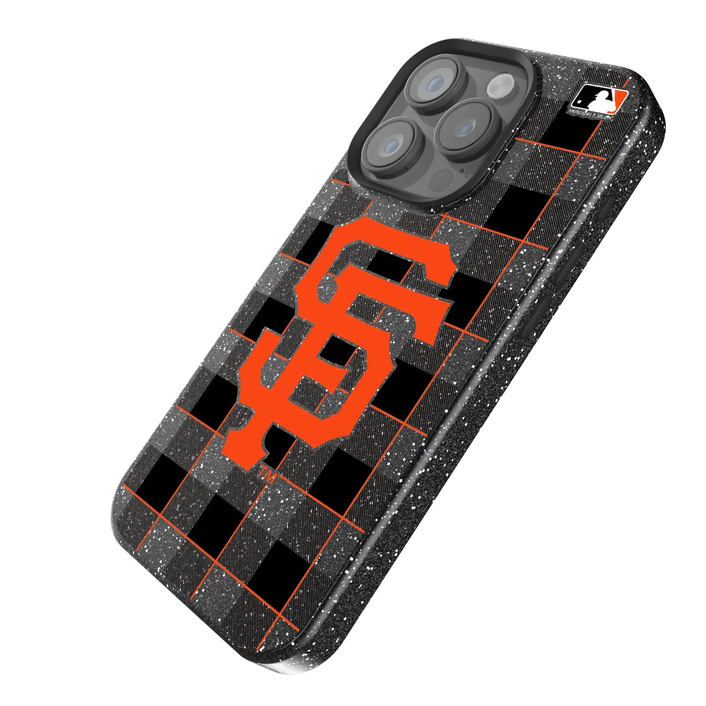 San Francisco Giants Plaid Black Bling Phone Case for Apple iPhone