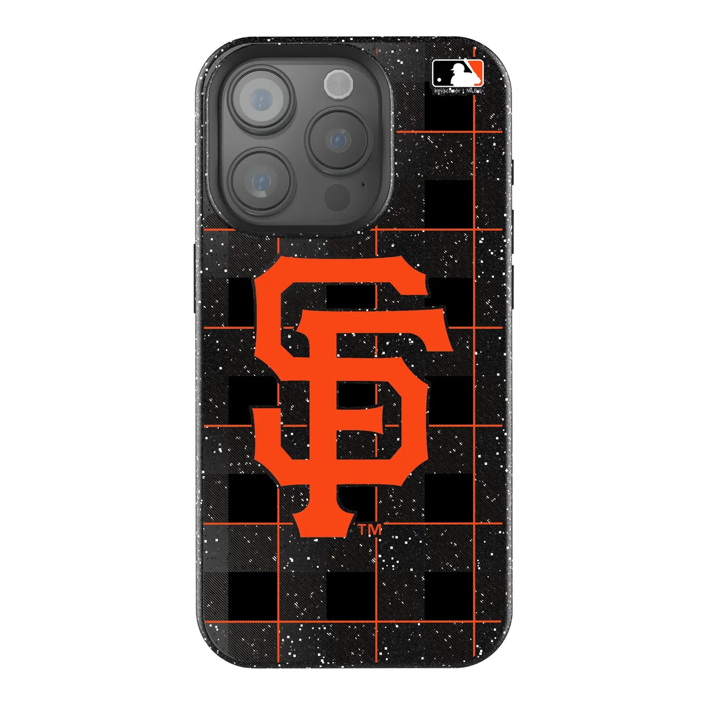 San Francisco Giants Plaid Black Bling Phone Case for Apple iPhone