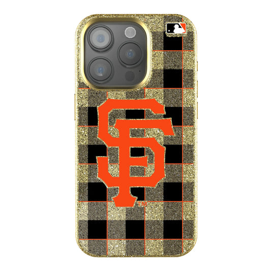 San Francisco Giants Plaid Bling Phone Case for Apple iPhone