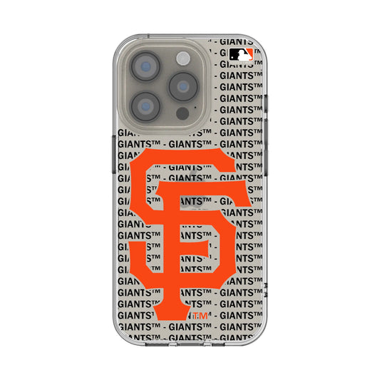 San Francisco Giants Text Backdrop Clear Phone Case for Apple iPhone