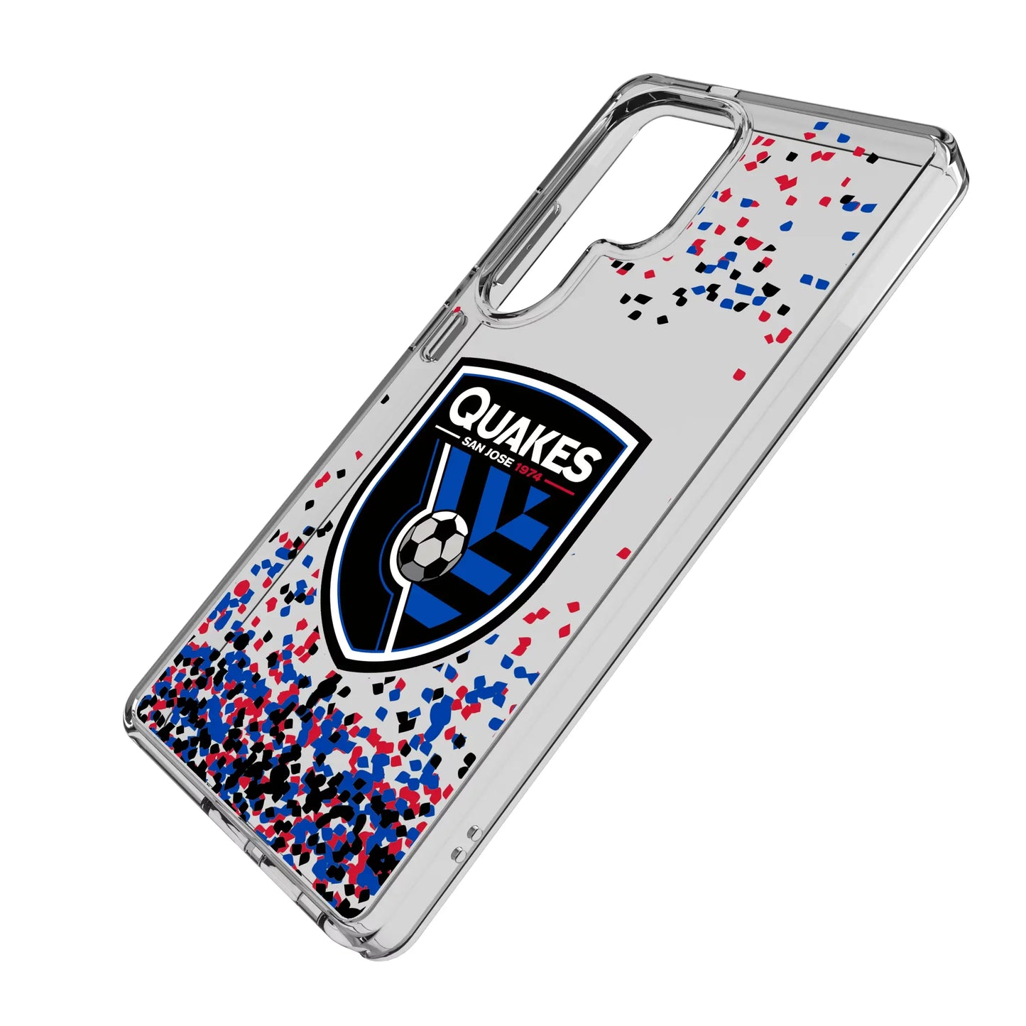 San Jose Earthquakes Confetti Clear Phone Case for Samsung Galaxy