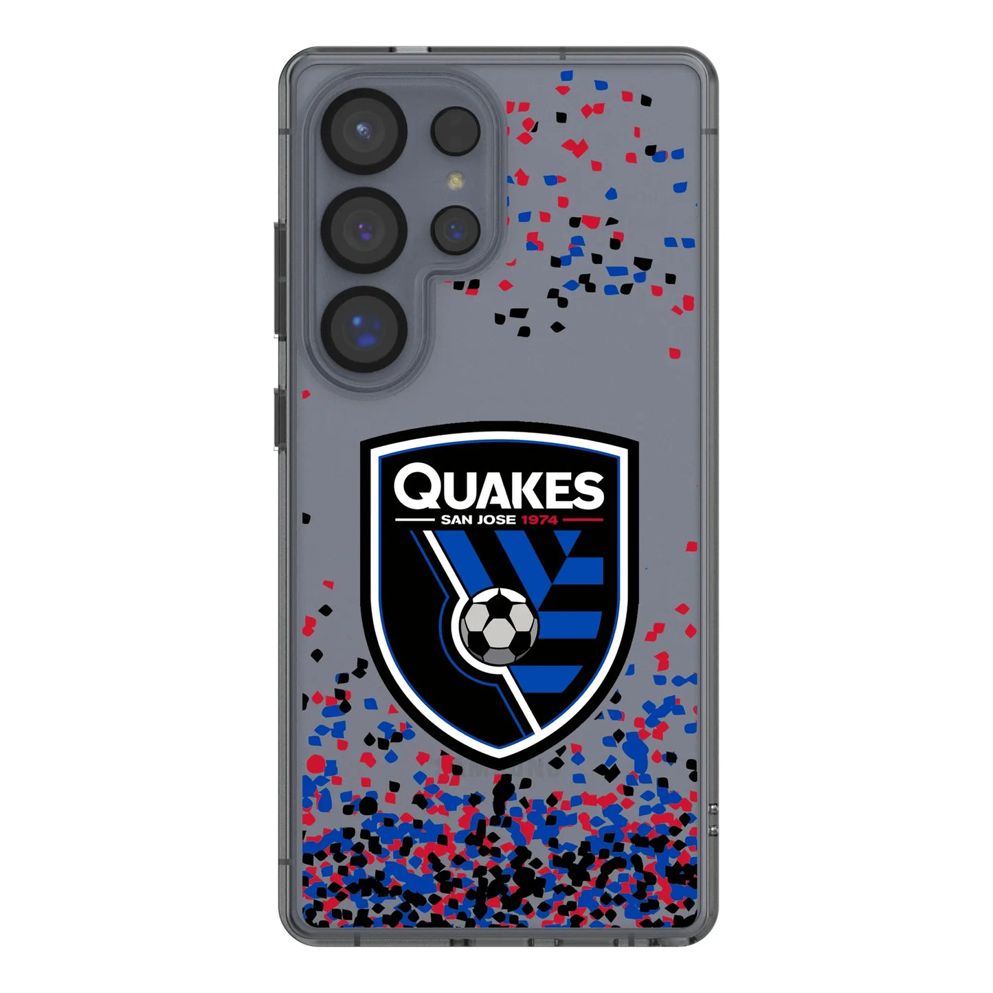San Jose Earthquakes Confetti Clear Phone Case for Samsung Galaxy