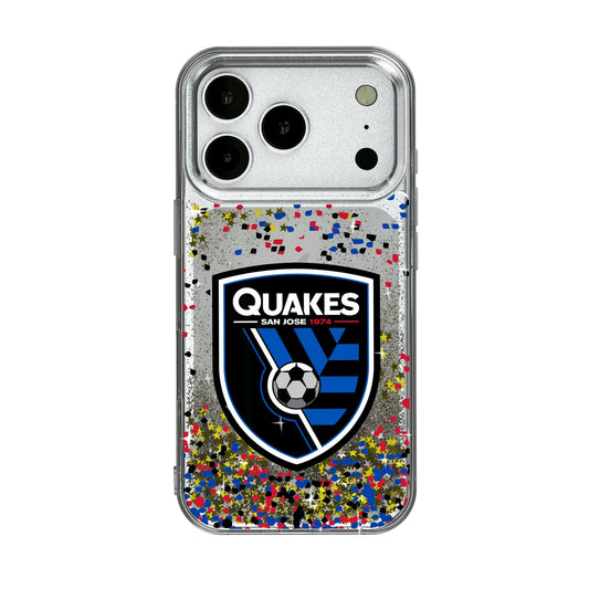 San Jose Earthquakes Confetti Glitter Phone Case for Apple iPhone