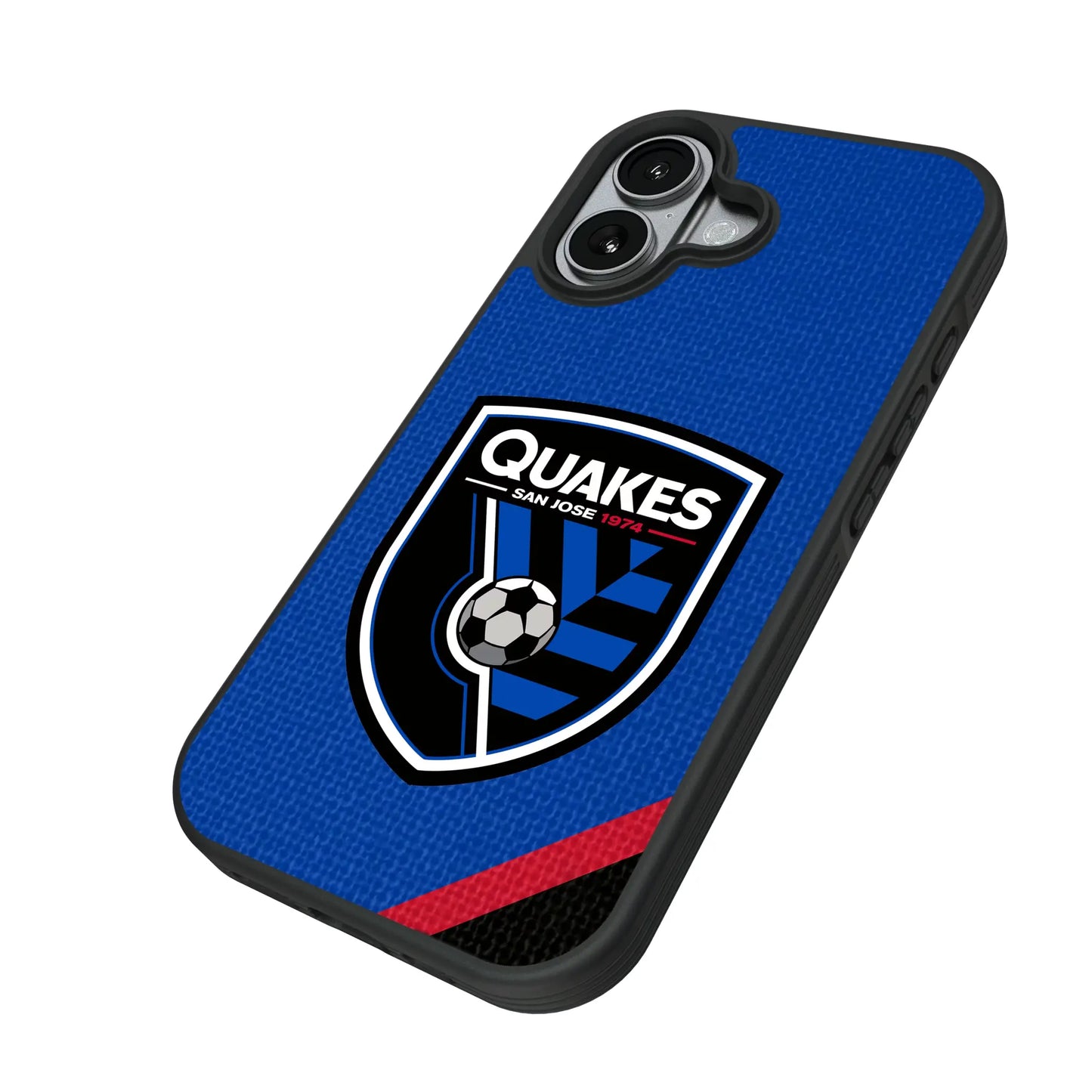 San Jose Earthquakes Diagonal Stripe Bump Phone Case for Apple iPhone