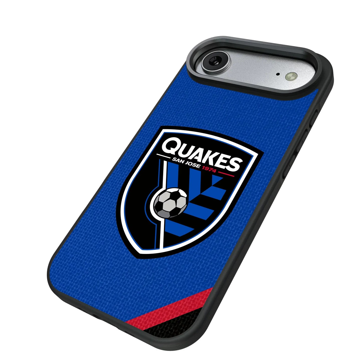 San Jose Earthquakes Diagonal Stripe Bump Phone Case for Apple iPhone