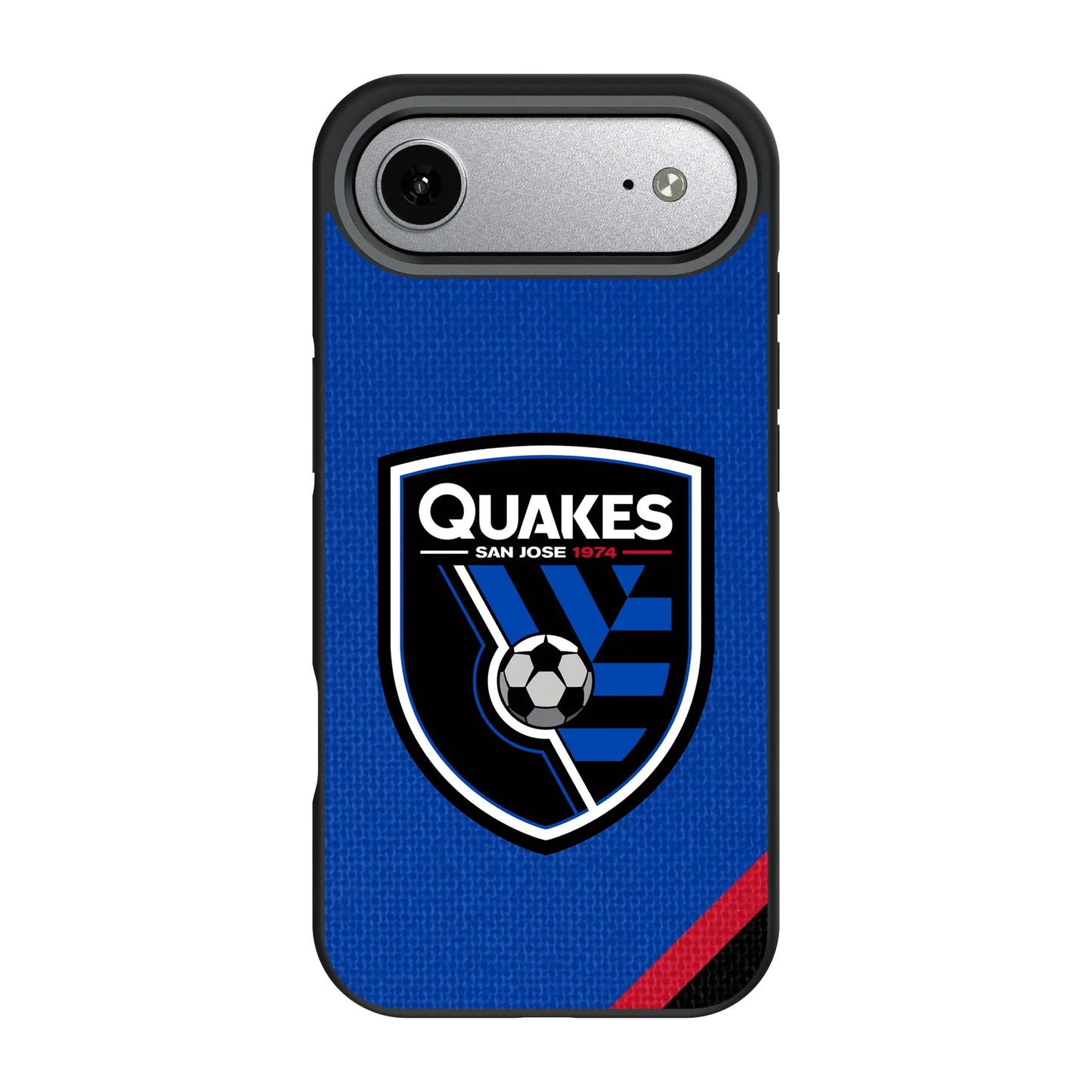 San Jose Earthquakes Diagonal Stripe Bump Phone Case for Apple iPhone