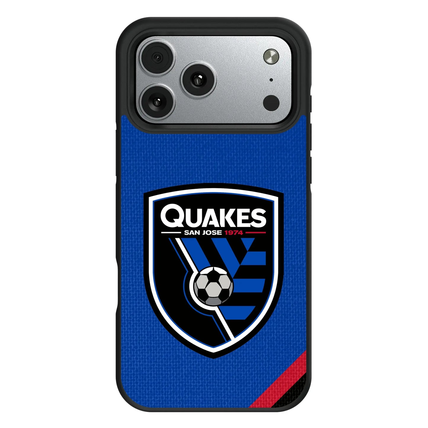 San Jose Earthquakes Diagonal Stripe Bump Phone Case for Apple iPhone