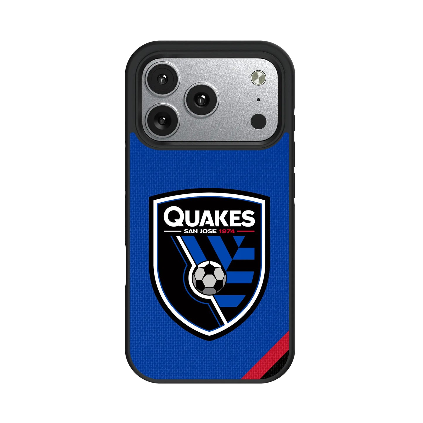 San Jose Earthquakes Diagonal Stripe Bump Phone Case for Apple iPhone