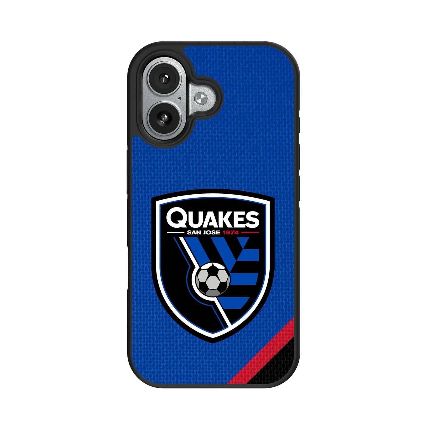 San Jose Earthquakes Diagonal Stripe Bump Phone Case for Apple iPhone