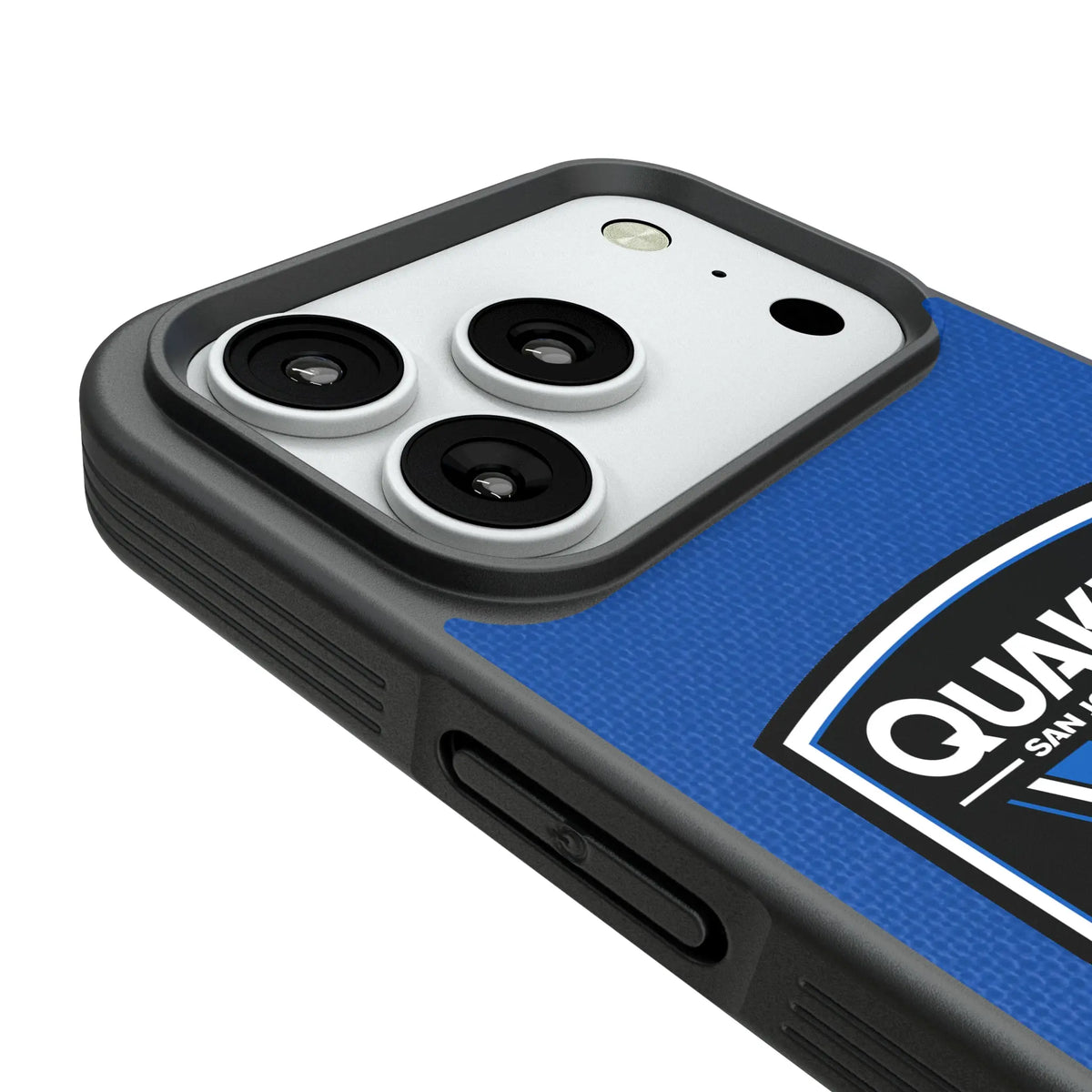 San Jose Earthquakes Diagonal Stripe Bump Phone Case for Apple iPhone