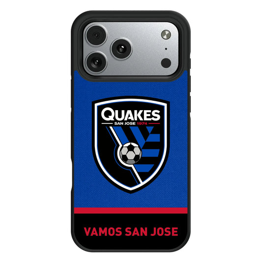 San Jose Earthquakes Endzone Solid Bump Phone Case for Apple iPhone