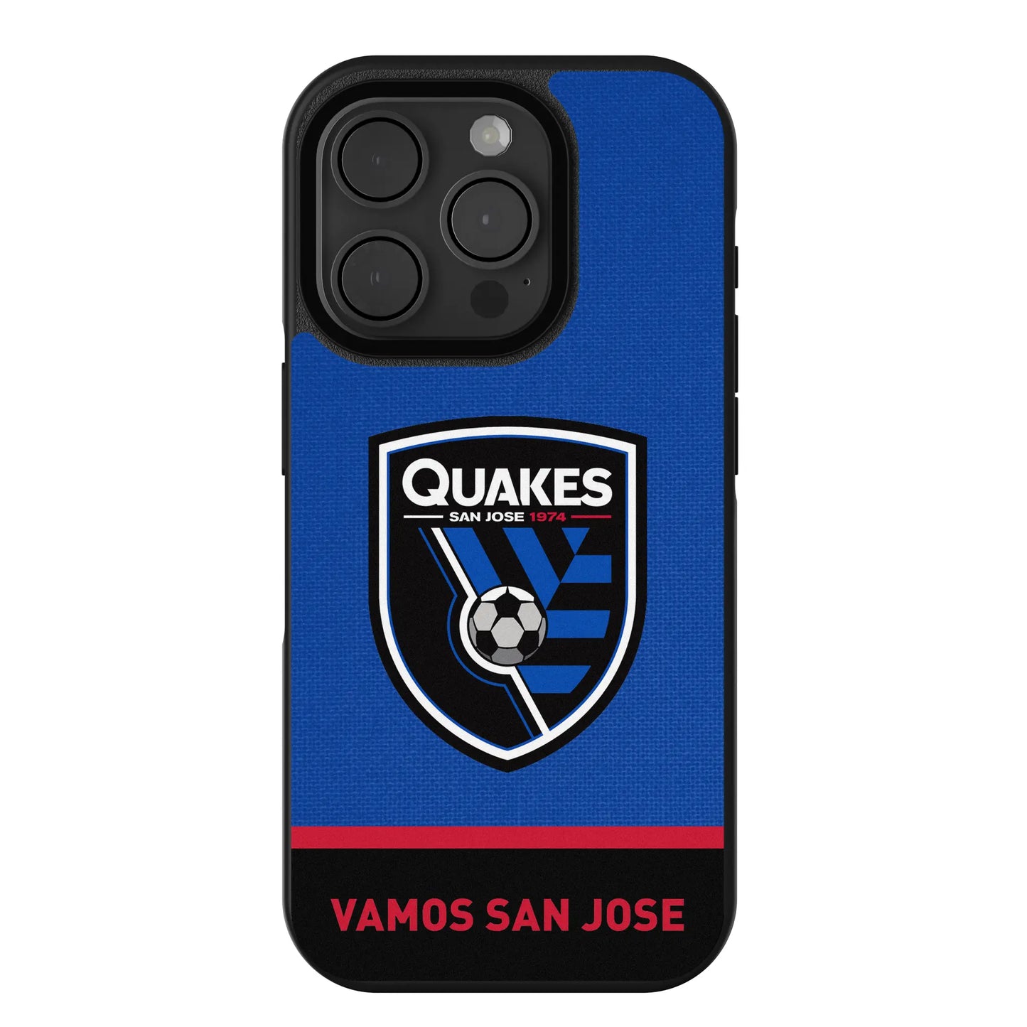 San Jose Earthquakes Endzone Solid Bump Phone Case for Apple iPhone
