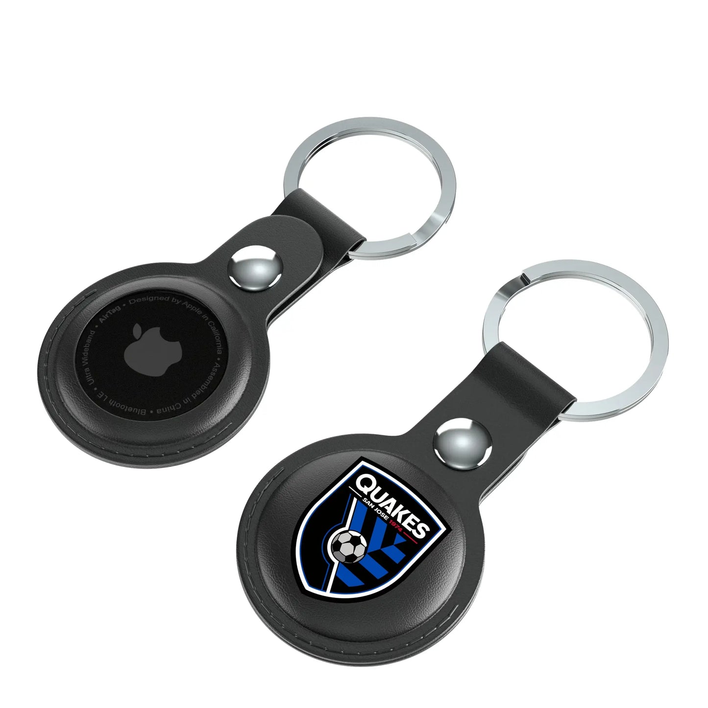 San Jose Earthquakes Insignia Black Airtag Holder 2-Pack