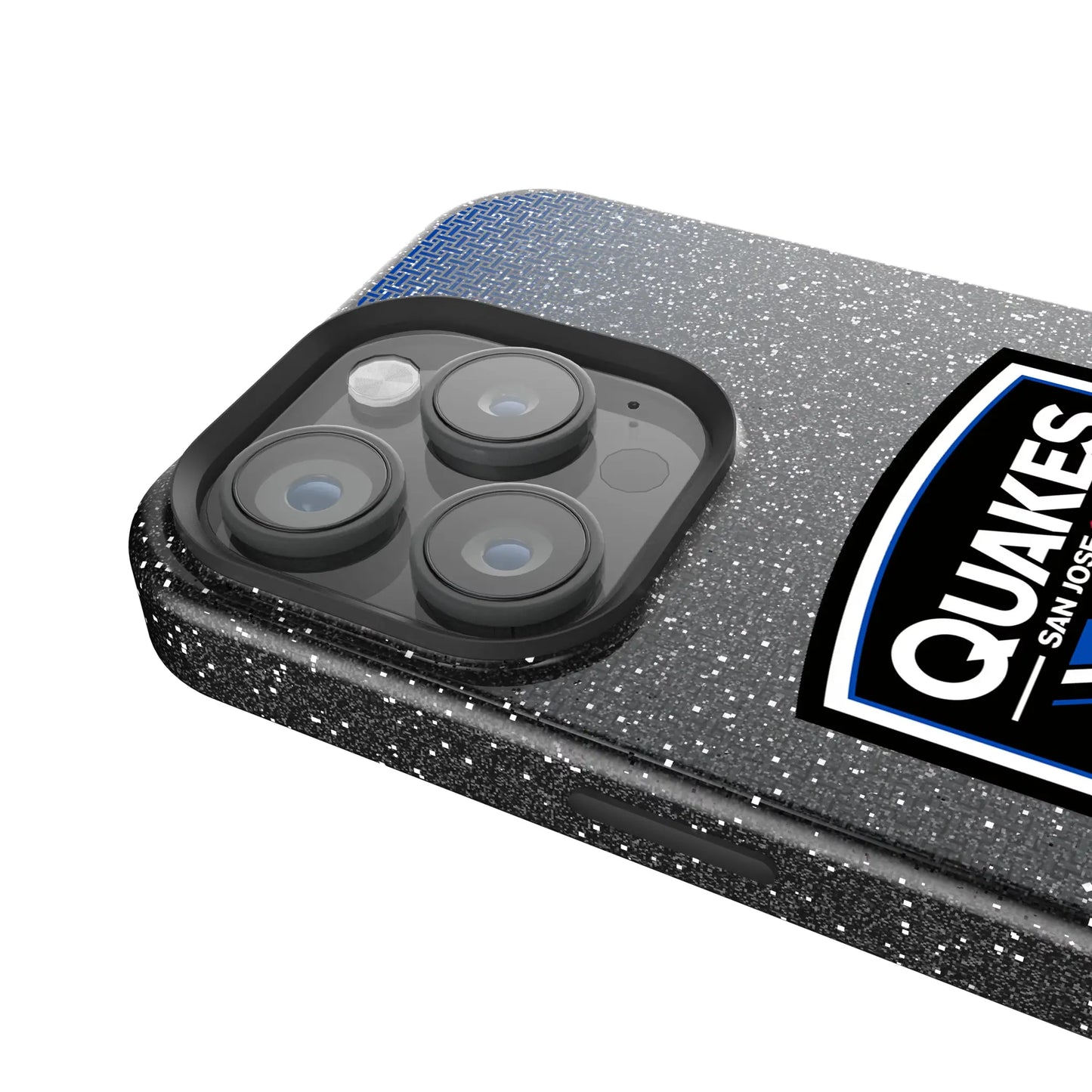 San Jose Earthquakes Linen Black Bling Phone Case for Apple iPhone