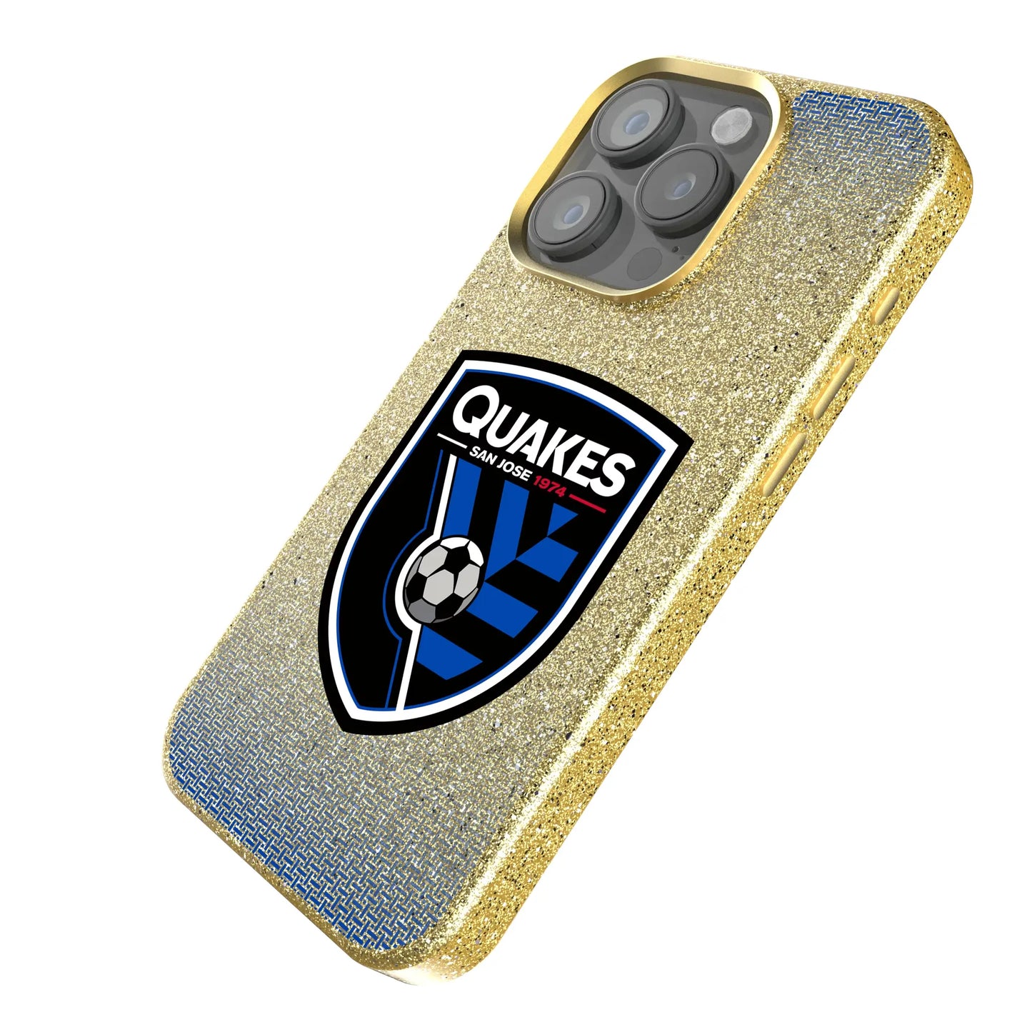 San Jose Earthquakes Linen Bling Phone Case for Apple iPhone