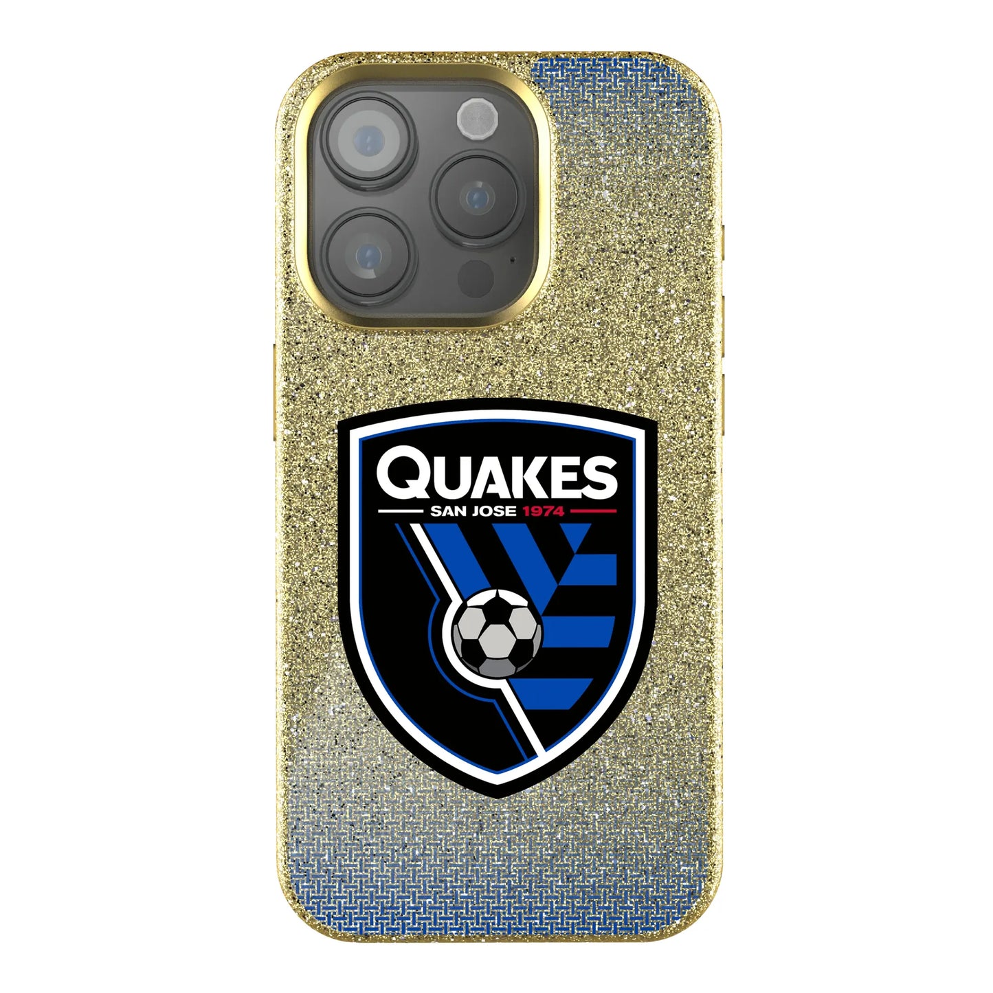 San Jose Earthquakes Linen Bling Phone Case for Apple iPhone