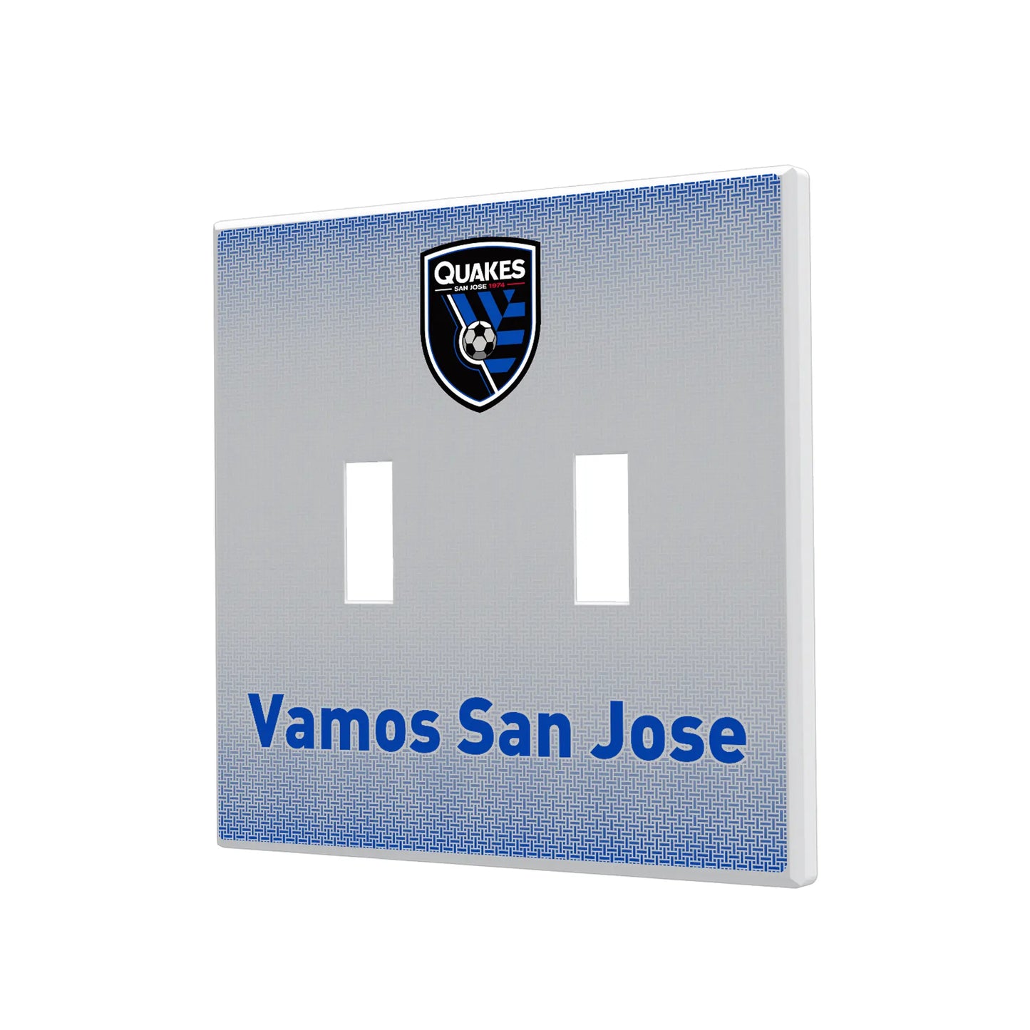 San Jose Earthquakes Linen Hidden-Screw Light Switch Plate