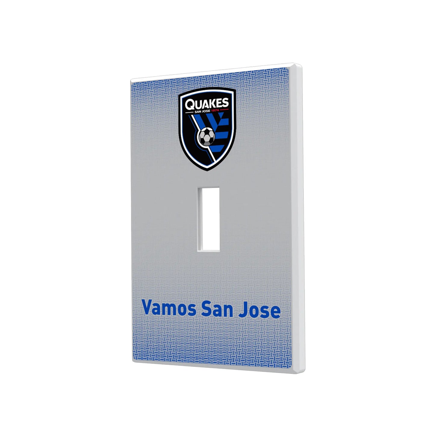 San Jose Earthquakes Linen Hidden-Screw Light Switch Plate