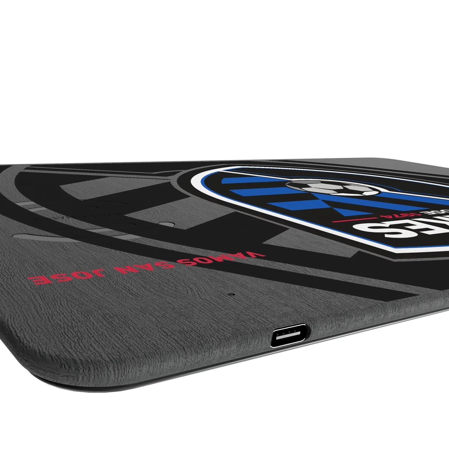 San Jose Earthquakes Monocolor Tilt 15-Watt Wireless Charger and Mouse Pad