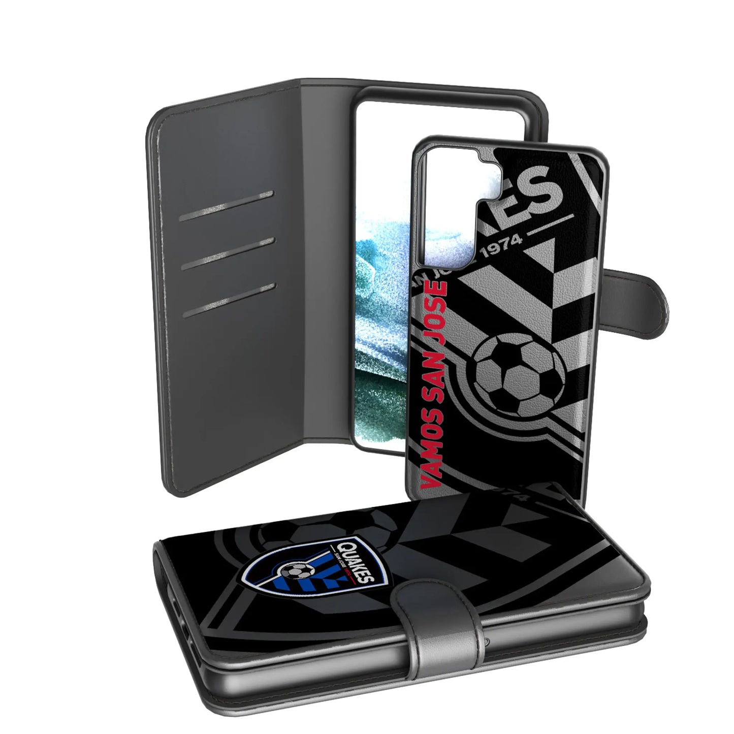 San Jose Earthquakes Monocolor Tilt Wallet Phone Case for Apple iPhone